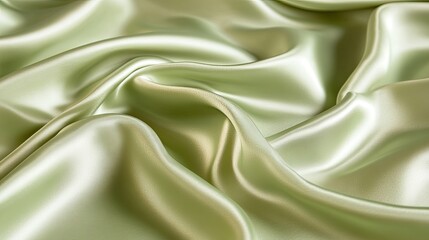 Fototapeta premium Premium green satin finish background featuring a sleek metallic shine for elegant visual designs.