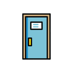  Stylish Office Door Icon Illustration Design