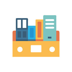  Creative Office Organizer Icon Illustration Design