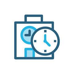  Creative Office Timer Icon Illustration Design