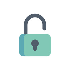  Dynamic Open Padlock Icon Illustration Design