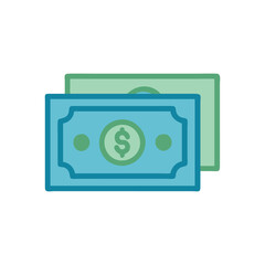  Dynamic Paper Currency Icon Illustration Design