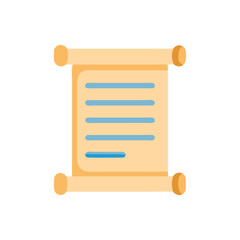 Stylish Paper Scroll Icon Illustration Design