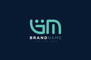 G and M logo design.  GM abstract Letters Logo Monogram. This logo design is the process of creating a visual symbol that represents a brand, company, or individual.