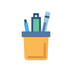  Creative Pen Holder Icon Illustration Design