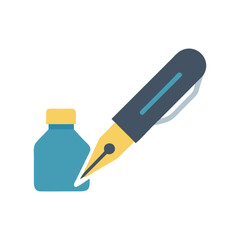 Stylish Pen Ink Icon Illustration Design