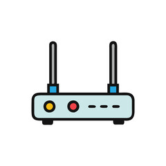  Single Router Icon for Connectivity