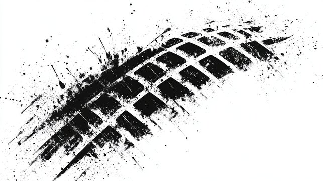 Unique banner showcasing textured tire tracks.