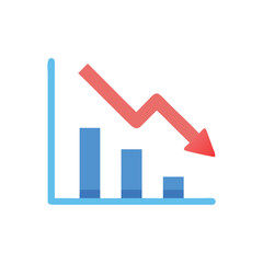  Stock Arrow Down Icon for Market Decline