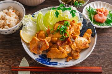 焼いた鶏トロの味噌漬け