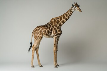 Obraz premium a full shot of a giraffe standing tall