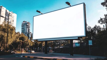 Showcase your designs effectively using our high-quality blank billboard template.