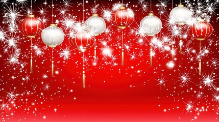 Exploring the festive atmosphere of chinese new year with lantern decorations