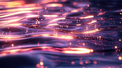 Obraz premium Stunning reflections on water surface during sunset in a tranquil setting