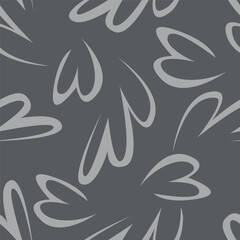 Fototapeta premium Seamless floral pattern, elegant vintage ditsy print with simple plant pattern. Botanical design, ornament: hand drawn red flowers, leaves, small bouquets on a white background.