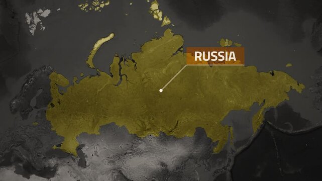 Russia VOX Style Map Animation in 4K UHD for Expansive Geographical Context