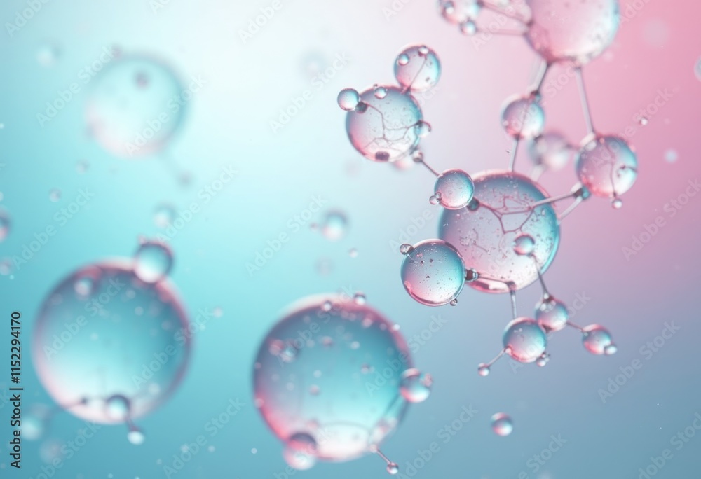 Poster Abstract image of interconnected spheres representing a molecular structure.