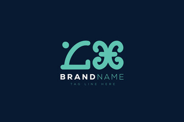 Fototapeta premium L and X logo design. LX abstract Letters Logo Monogram. This logo design is the process of creating a visual symbol that represents a brand, company, or individual.