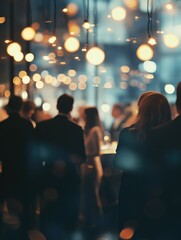 Cocktail Party in a Spacious Room