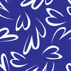 Obraz premium Hand drawn flowers, seamless patterns with floral for fabric, textiles, clothing, wrapping paper, cover, banner, interior decor, abstract backgrounds.