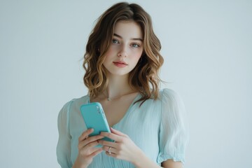 Fototapeta premium young woman with a phone