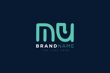 M and U logo design.  MU abstract Letters Logo Monogram. This logo design is the process of creating a visual symbol that represents a brand, company, or individual.