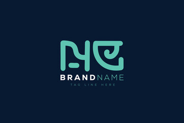 N and E logo design.  NE abstract Letters Logo Monogram. This logo design is the process of creating a visual symbol that represents a brand, company, or individual.