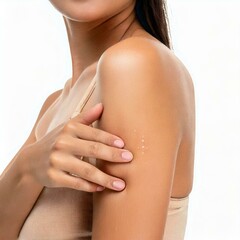 Close-Up of Shoulder Skin with Small Bumps