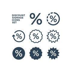 Naklejka premium Shopping tag icons set. Special offer sign. Discount coupons symbol. Vector.