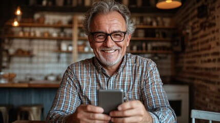 Wise Old Man Enjoying a Coffee