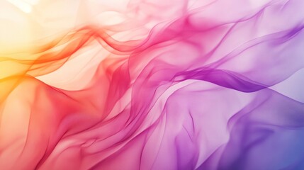 Obraz premium Abstract colorful silk-like waves create a soothing and vibrant visual effect.