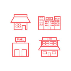 Mall icons set vector illustration template design trendy