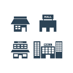 Mall icons set vector illustration template design trendy