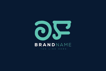 O and F logo design.  OF abstract Letters Logo Monogram. This logo design is the process of creating a visual symbol that represents a brand, company, or individual.