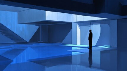 Obraz premium Dynamic Professional Setting with Engaging Composition