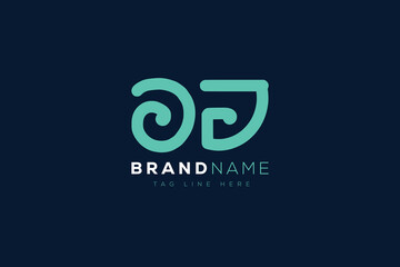 O and J logo design.  OJ abstract Letters Logo Monogram. This logo design is the process of creating a visual symbol that represents a brand, company, or individual.
