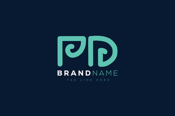 P and D logo design.  PD abstract Letters Logo Monogram. This logo design is the process of creating a visual symbol that represents a brand, company, or individual.