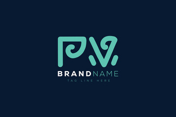 P and V logo design.  PV abstract Letters Logo Monogram. This logo design is the process of creating a visual symbol that represents a brand, company, or individual.