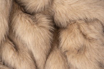 Obraz premium Texture of faux fur as a background, top view.