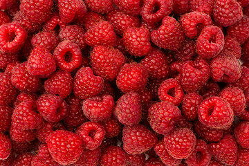 Tasty fresh raspberry as a background.