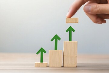 add red arrow head point up as the growth of business , economy, marketing, career path and performance concept