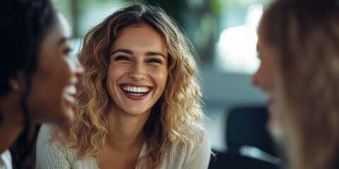 Obraz premium Friendly Office Team Sharing a Joke