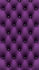 Fototapeta premium Luxurious Purple Upholstery: Elegant Diamond Tufted Pattern with Silver Buttons