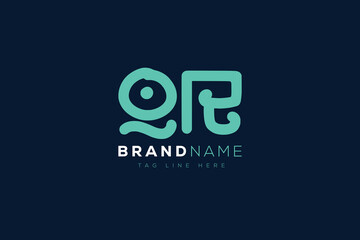 Q and R logo design.  QR abstract Letters Logo Monogram. This logo design is the process of creating a visual symbol that represents a brand, company, or individual.