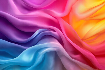 Fototapeta premium A close up of a colorful fabric with a rainbow colored background