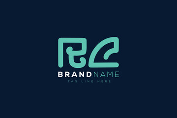 R and C logo design.  RC abstract Letters Logo Monogram. This logo design is the process of creating a visual symbol that represents a brand, company, or individual.