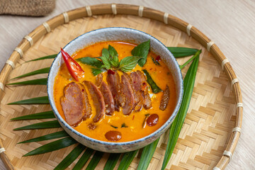 Roasted Duck Thai Curry. Kaeng Pled Ped Yang (Roasted Duck in Red Curry), Thai Food