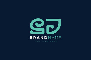 S and J logo design.  SJ abstract Letters Logo Monogram. This logo design is the process of creating a visual symbol that represents a brand, company, or individual.
