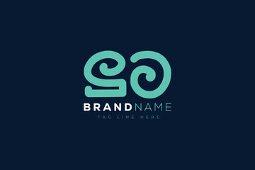 S and O logo design.  SO abstract Letters Logo Monogram. This logo design is the process of creating a visual symbol that represents a brand, company, or individual.
