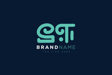 S and T logo design.  ST abstract Letters Logo Monogram. This logo design is the process of creating a visual symbol that represents a brand, company, or individual.